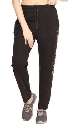 Clint Printed Women Black Track Pants