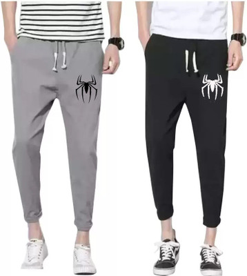 mfb Graphic Print Men Black Track Pants