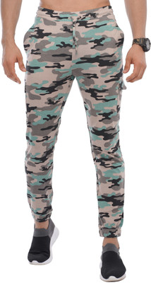 CARBON BASICS Printed Men Green Track Pants