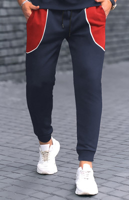 KELONBRO Colorblock Men Blue, Red Track Pants