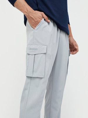 Kappa Solid Men Grey Track Pants