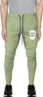 AVOLT Printed Men Light Green Track Pants