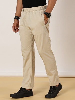 bEEVEE Solid Men Beige Track Pants