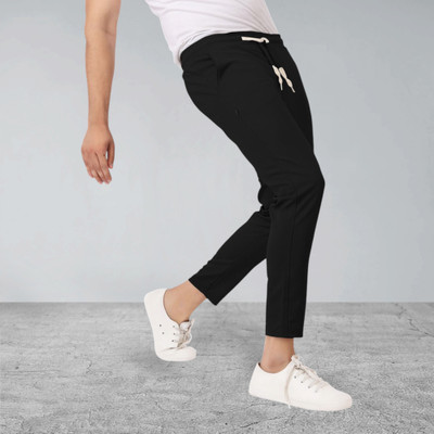 THE SARTHI FASHION WORLD Solid Men Black Track Pants