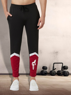 UNICUS APPAREL Striped Men Black, Maroon Track Pants