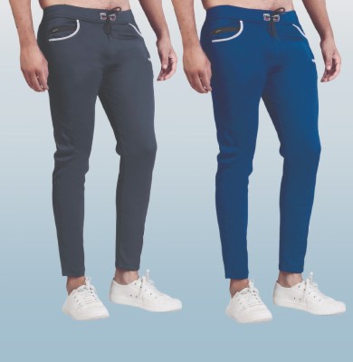 PRIME VYOM Solid Men Blue, Grey Track Pants