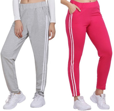 HARSHITA MART Solid Women Grey, Red Track Pants