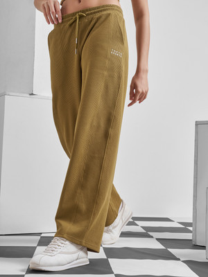Tokyo Talkies Solid Women Brown Track Pants