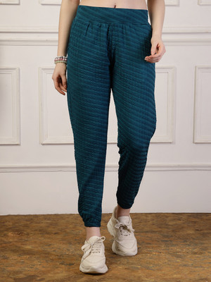 UZARUS Solid Women Light Green Track Pants