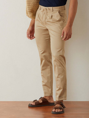 Citrus Solid Men Beige Track Pants