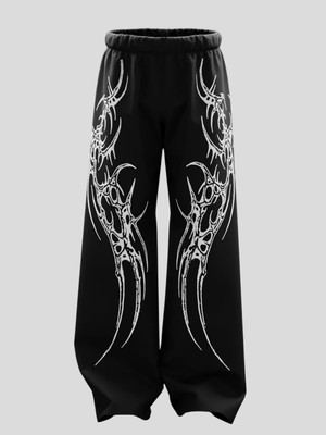 GLITO Printed Men Black Track Pants