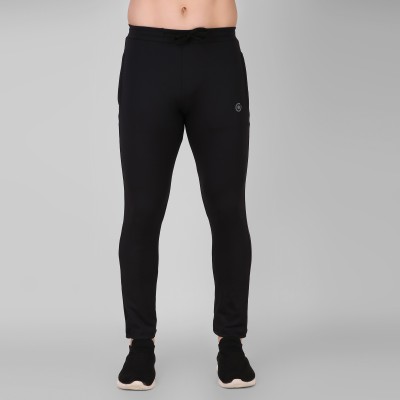 DIAZ Solid Men Black Track Pants