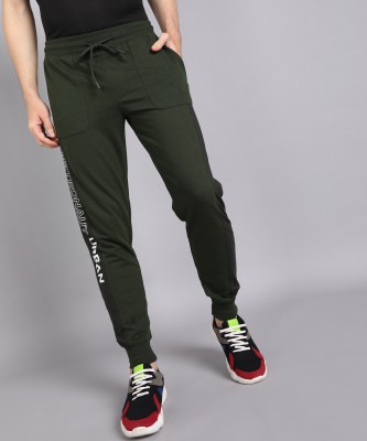 METRONAUT Printed Men Dark Green Track Pants