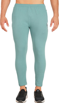 GOTO Solid Men Light Green Track Pants