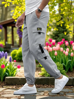 THE PVR CLOTHING Slim Fit Men Grey Trousers