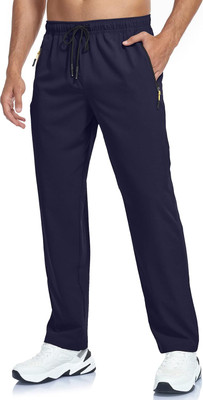 The Modern Soul Solid Men Dark Blue Track Pants