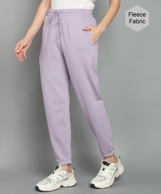 Alan Jones Solid Women Purple Track Pants