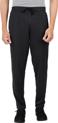 FEEL TRACK Solid Men Black Track Pants