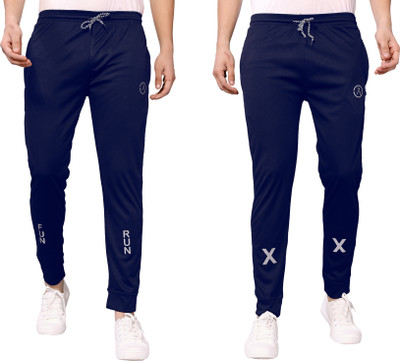 ANAND Printed Men Dark Blue, Dark Blue Track Pants