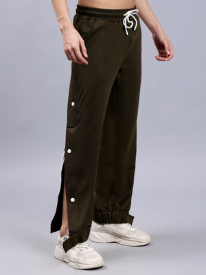 WEARDUDS Solid Men Green Track Pants