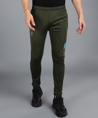 Moda Rapido Solid Men Olive Track Pants