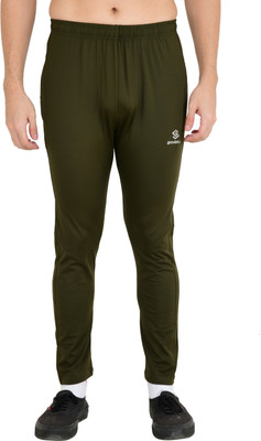 Good Step Solid Men Olive Track Pants