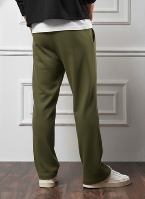 Dockstreet Striped Men Olive Track Pants