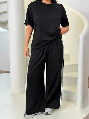 Dockstreet Striped Women White Track Pants