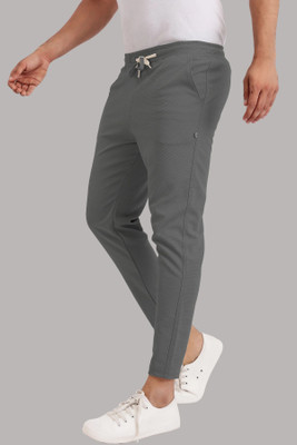 GAJAVU Solid Men Grey Track Pants