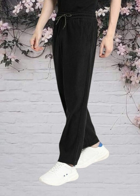 Kesaria Textile Company Solid Men Black Track Pants