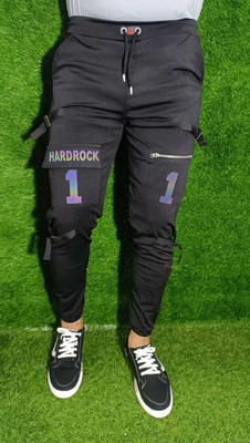 MindsArt Printed Men Black Track Pants