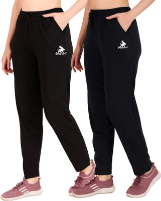 SEAPRINT Solid Women Black, Dark Blue Track Pants