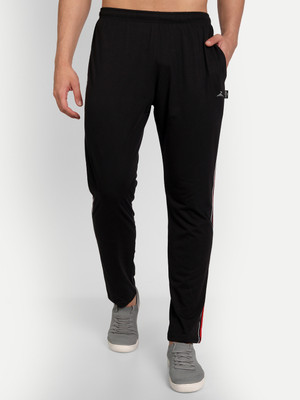 Zeffit Striped Men Black Track Pants