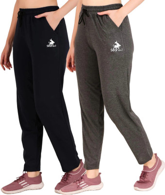 SEAPRINT Solid Women Dark Blue, Grey Track Pants