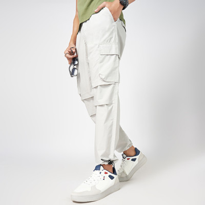 Urban Ranger by Pantaloons Solid Men White Track Pants