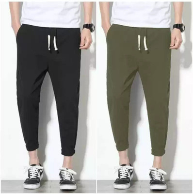 bulldozerbaba Solid Men Black, Green Track Pants
