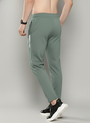 Fitinc Solid Men Light Green Track Pants
