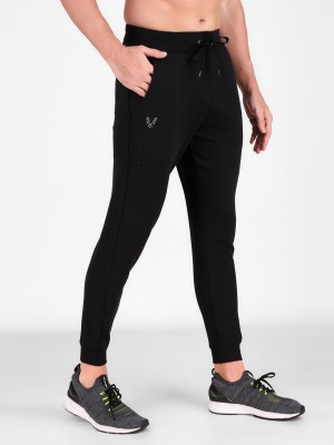 UZARUS Solid Men Black Track Pants