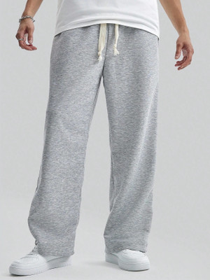 Dockstreet Solid Men Grey Track Pants