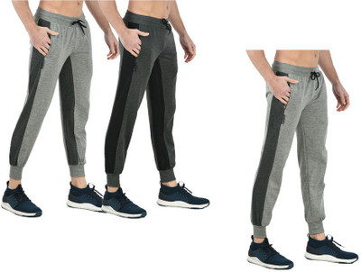Indistar Colorblock Men Grey Track Pants
