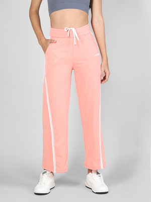 CHKOKKO Self Design Women Pink Track Pants