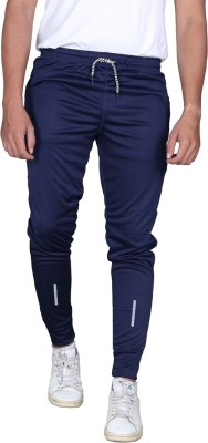 GAJAVU Solid Men Dark Blue Track Pants