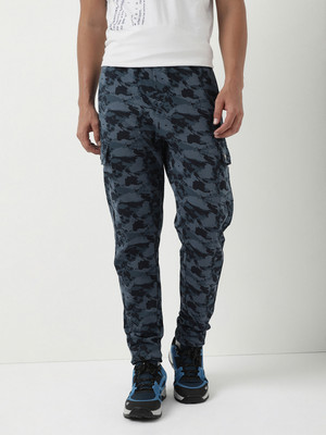 Wildcraft Animal Print Men Light Blue Track Pants