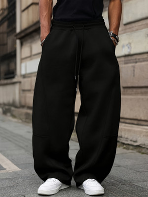 Dockstreet Solid Men White Track Pants