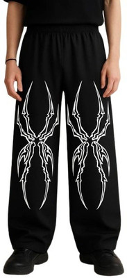 FLEPZIQ Solid Men Black Track Pants