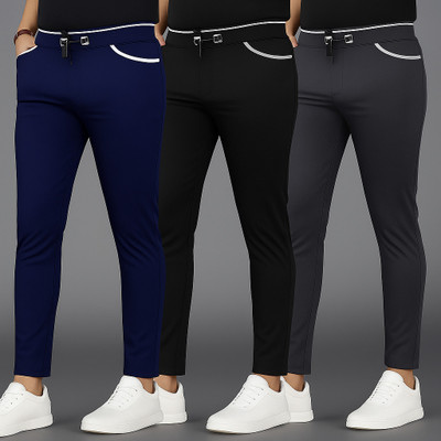 YASKARA Solid Men Multicolor Track Pants