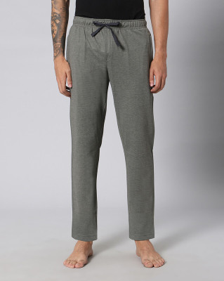 AVOQ Solid Men Grey Track Pants