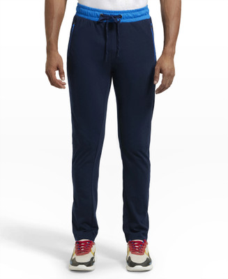 JOCKEY 9510 Super Combed Cotton Rich Solid Men Blue Track Pants