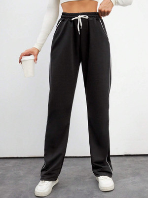 SAKHWALA Solid Women Black Track Pants