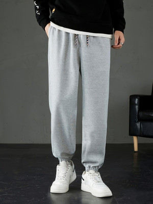 Daphne Maurier Solid Men Grey Track Pants